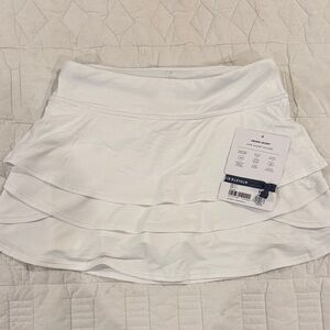 Athleta White Layered Skort Swing Skort NWT